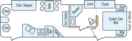 33' 2012 Jayco Jay Flight w/2 Slides Floorplan