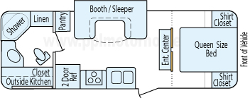 25' 2014 Palomino Solaire Ultra Lite w/Slide Floorplan