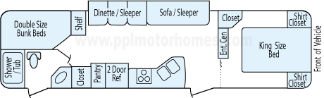 33' 2014 Dutchmen Aerolite w/Slide - Bunk House Floorplan