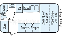 20' 2013 K-Z Sportsmen Floorplan