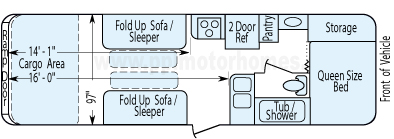 29' 2010 Dutcmen Ntense w/Generator - Toy Hauler - Bunk House Floorplan
