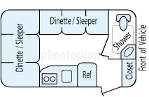 16' 2005 Casita Spirit Deluxe Floorplan