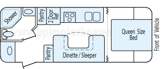 25' 2011 Keystone Bullet Ultra Lite Floorplan