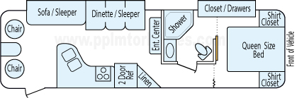 32' 2011 Keystone Sprinter w/2 Slides Floorplan