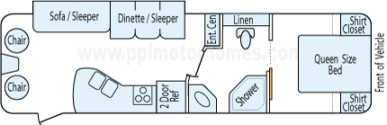 30' 2012 Forest River Salem Cruise Lite w/Slide Floorplan