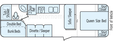 26' 2011 K-Z Sportsmen - Bunk House Floorplan