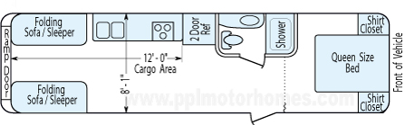 31' 2012 Cherokee Wolfpack - Toy Hauler Floorplan