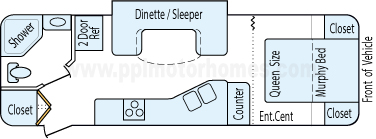 26' 2013 R-Vision Trail Lite Trek w/Slide Floorplan