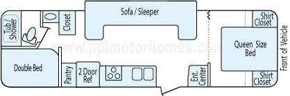 32' 2006 Fleetwood Pioneer w/Slide Floorplan
