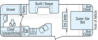 23' 2012 Primetime Tracer w/Slide Floorplan