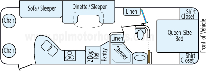 31' 2012 Dutchman Kodiak w/Slide Floorplan
