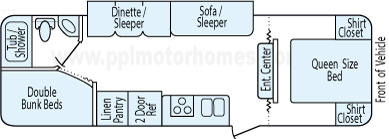 33' 2014 Palomino Canyon Cat w/Slide - Bunk House Floorplan