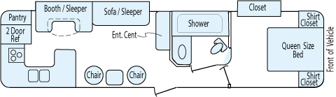35' 2014 Keystone Laredo w/2 Slides Floorplan