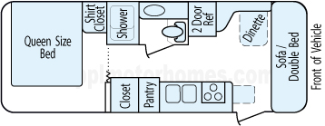 26' 2005 Airstream Safari Floorplan