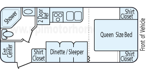 25' 2010 Keystone Passport Floorplan