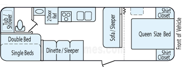 29' 2012 Cherokee Grey Wolf - Bunk House Floorplan