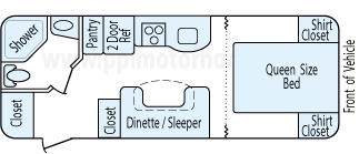 25' 2011 Keystone Bullet Ultra Lite Floorplan