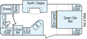 19' 2014 Dutchmen Coleman Explorer w/Slide Floorplan
