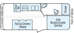 24' 2014 Forest River Work And Play - Toy Hauler Floorplan