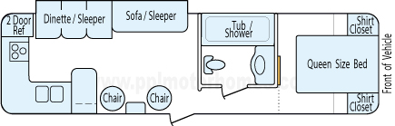 33' 2016 Palomino Puma w/Slide Floorplan