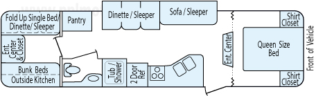 35' 2013 Starcraft Travel Star w/Slide - Bunk House Floorplan