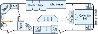 27' 2014 Jayco White Hawk Summit w/2 Slides Floorplan