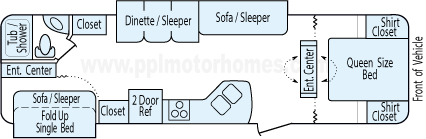 32' 2011 Keystone Passport Ultra Lite Gt w/2 Slides - Bunk House Floorplan