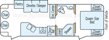 29' 2012 Keystone Cougar w/Slide Floorplan
