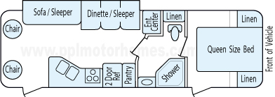 28' 2011 Cherokee Grey Wolf w/Slide Floorplan