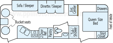 30' 2008 Palomino Puma w/Slide Floorplan