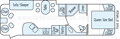 32' 2010 K-Z Spree Super Lite w/Slide Floorplan