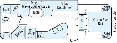 29' 2009 Timberland Timberlodge w/Slide Floorplan