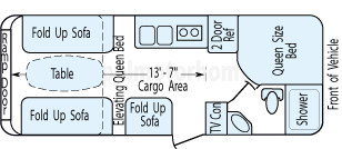 26' 2015 Jayco Octane Super Lite - Toy Hauler Floorplan