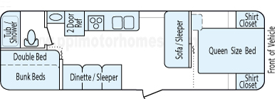 27' 2013 Skyline Wagoneer - Bunk House Floorplan