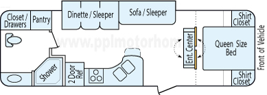 28' 2008 Keystone Sprinter w/Slide Floorplan