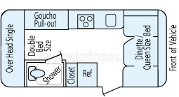 20' 2015 Forest River Shasta Airflyte Floorplan
