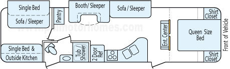 35' 2012 Keystone Outback w/2 Slides - Bunk House Floorplan