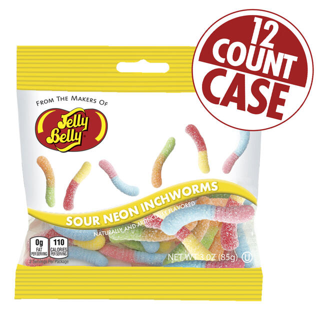 Sour Neon Inchworms 2.3 lb case