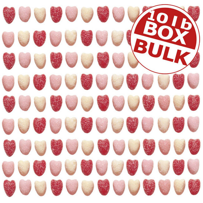 Petite Sour Hearts - 10 lbs bulk