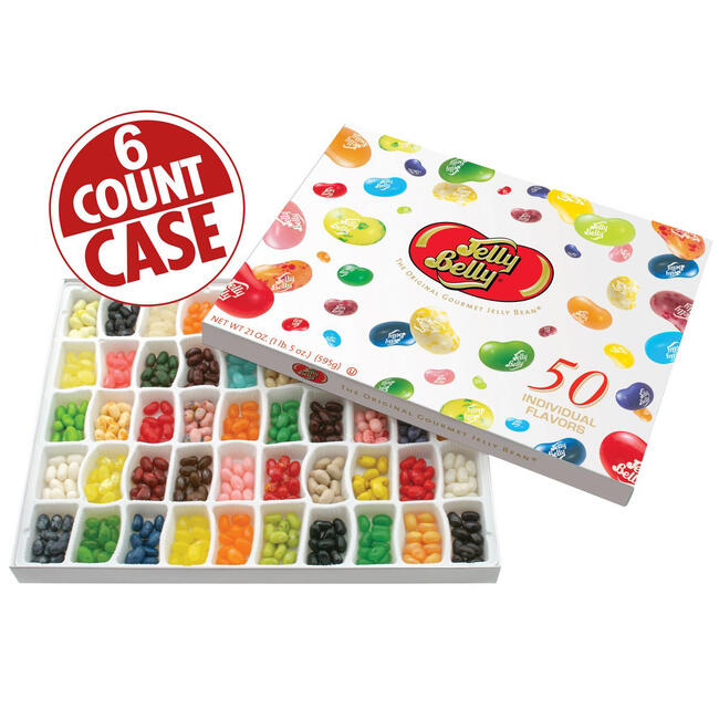 50-Flavor Jelly Bean Gift Box - 6-Count Case