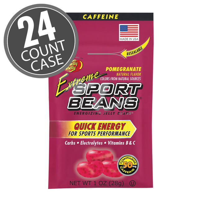 Extreme Sport Beans&reg; Jelly Beans with CAFFEINE - Pomegranate 24-Pack