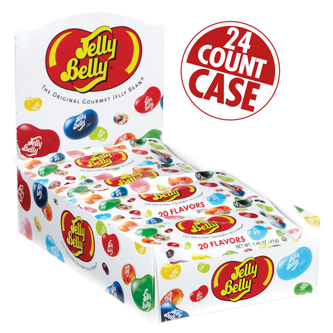 20 Assorted Jelly Bean Flavors - 1.45 oz Bags - 24-Count Case