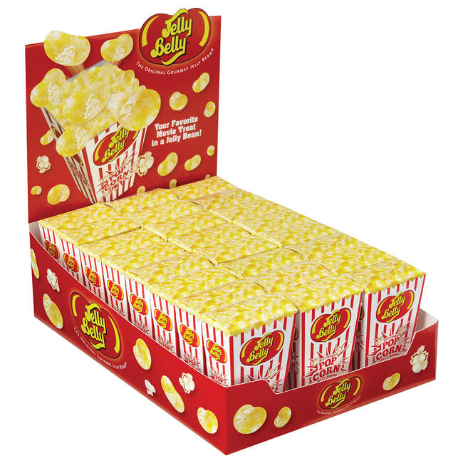 Buttered Popcorn Jelly Beans Box - 1.75 oz - 24 Count Case