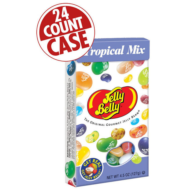 Tropical Mix Jelly Beans - 4.5 oz Flip-Top Boxes - 24-Count Case