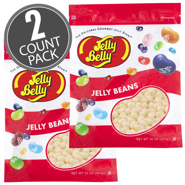 Coconut Jelly Beans - 16 oz Re-Sealable Bag - 2 Pack