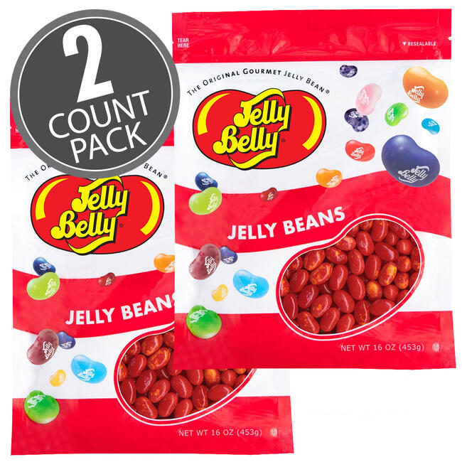 Sizzling Cinnamon Jelly Beans - 16 oz Re-Sealable Bag - 2 Pack