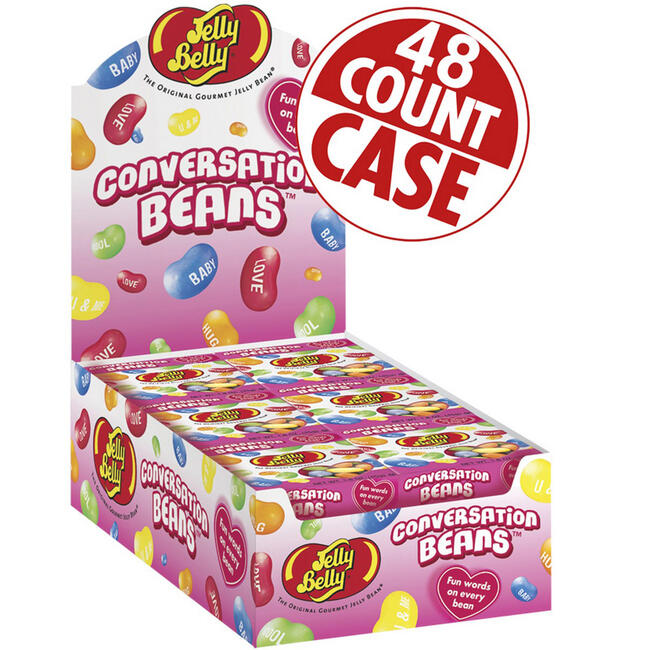 Jelly Belly Conversation Beans - 1.6 oz flip top boxes - 48-Count Case