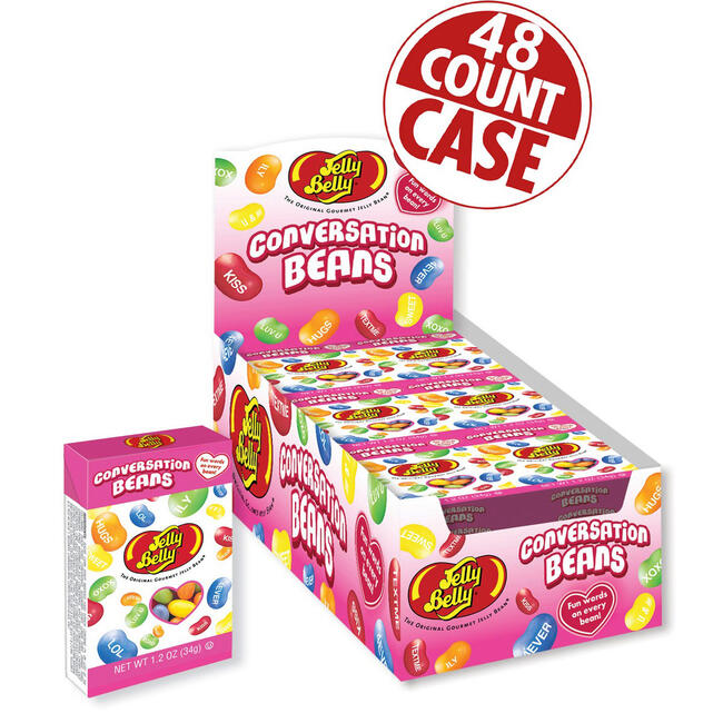 Jelly Belly Conversation Beans - 1.2 oz flip top boxes - 48-Count Case