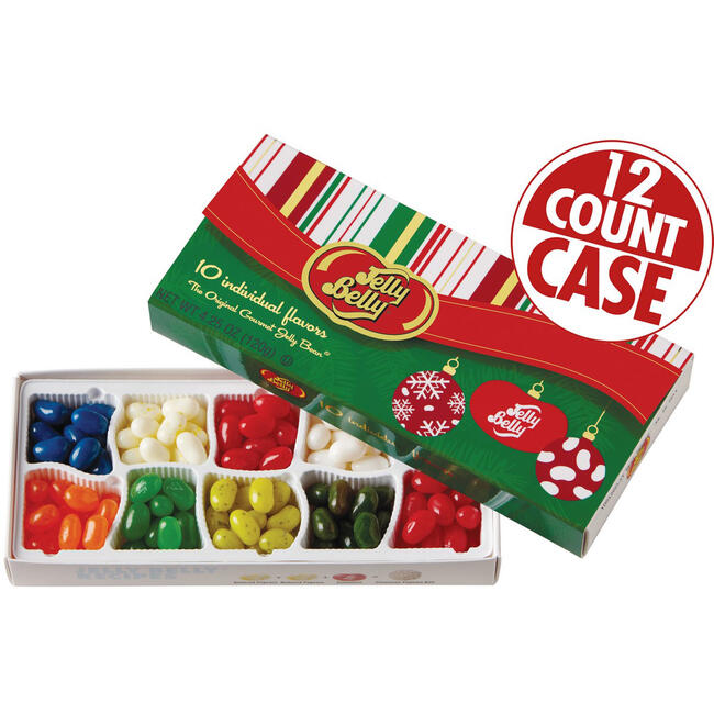 10-Flavor Jelly Bean Christmas Gift Box- 12-Count Case