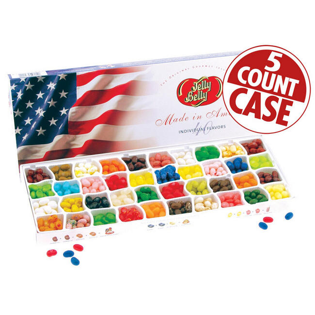 40 Flavor Jelly Bean Patriotic Gift Box - 5-Count Case